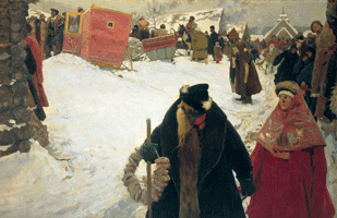 С.И.Иванов. Приезд иноземцев