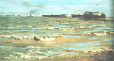 Я.Вебер На волжских просторах. 1935