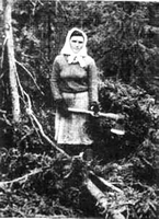 Немка из Поволжья в Красноярском крае. 1942 г.